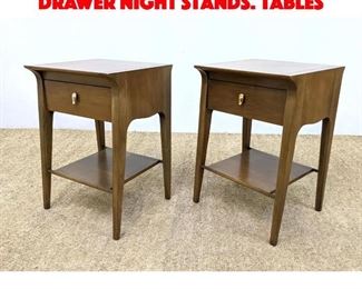 Lot 417 Pr DREXEL Profile Single Drawer Night Stands. Tables