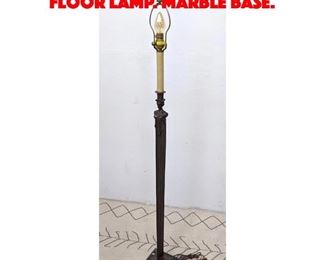 Lot 445 CHAPMAN figural bronze Floor lamp. Marble base.