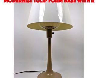 Lot 466 LIGHTOLIER Table Lamp. Modernist Tulip form base with r