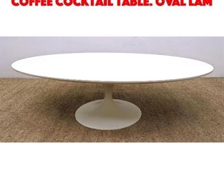 Lot 467 EERO SAARINEN for Knoll Coffee Cocktail Table. Oval lam