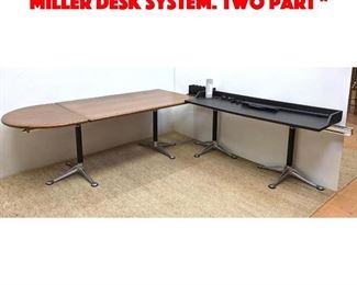 Lot 468 Bruce Burdick for HERMAN MILLER Desk System. Two Part 