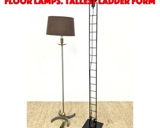 Lot 478 Two Contemporary Metal Floor Lamps. Tallest Ladder form