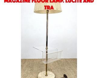 Lot 479 Mid Century Modern Magazine Floor Lamp. Lucite and Tra