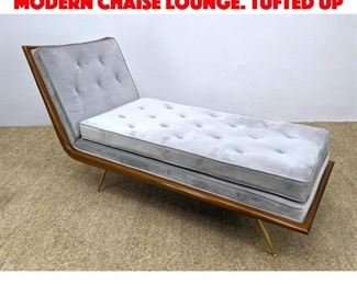 Lot 481 Robsjohn Gibbings style Modern Chaise Lounge. Tufted Up