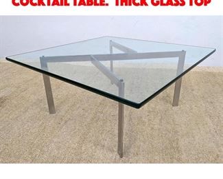 Lot 486 KJAERHOLM Style Coffee Cocktail Table. Thick glass top