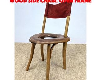 Lot 494 Curious Donut Seat Artisan Wood Side Chair. Open Frame 