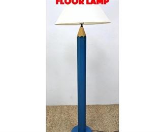 Lot 498 Blue Pencil Form Floor Lamp
