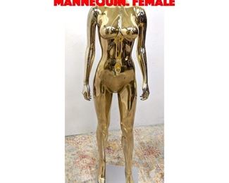 Lot 519 Gold Tone Mannequin. Female 