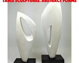 Lot 534 2pc Modernist Abstract Table Sculptures. Abstract forms