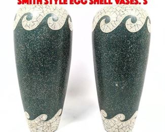 Lot 541 Pr Contemporary Maitland Smith style Egg Shell Vases. S