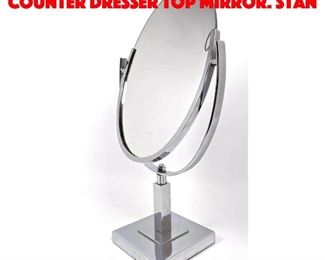 Lot 550 Modernist Chrome Frame Counter Dresser Top Mirror. Stan