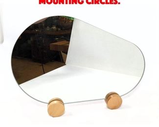 Lot 565 Wall Mirror with 2 Wood Mounting Circles.