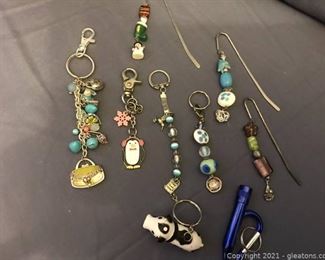 Glitzy Key Chains and Book Markers