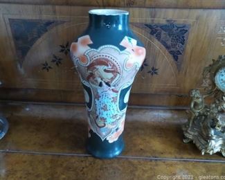Large Asian Antique Nippon Handpainted Urn