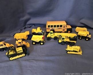 Tonka Construction Tractors and Trucks and Buddy Bus