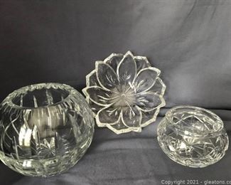 Waterford Bowl Heavy Crystal Rose Bowls