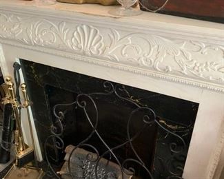 Fireplace surround.