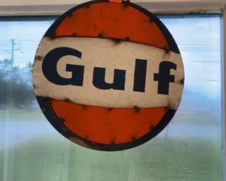 Metal Gulf Sign