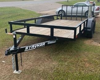 6.5 x 16 trailer with dove tail dual axle trailer
