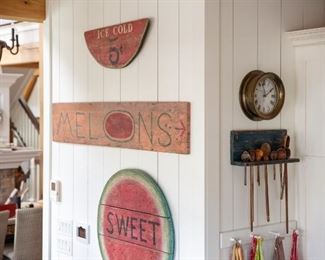 Vintage Watermelon Signs and other kitchen collectibles