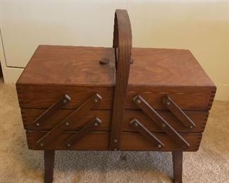 $60 Expandable Wood Sewing Box  