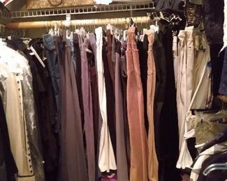 650 women's garments in closet & two full racks