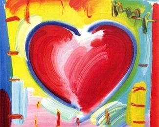 PETER MAX ABSTRACT HEART