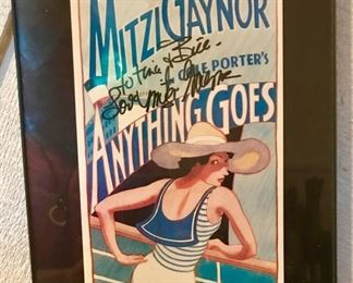 Mitzi Gaynor, signed