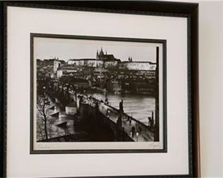 Vintage Framed Cityscape I, signed