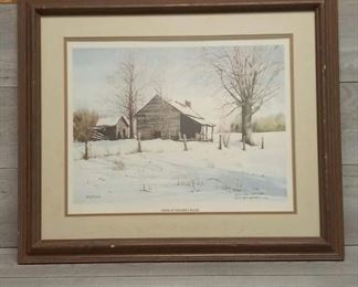 Signed Picture Snow at Walkers Place