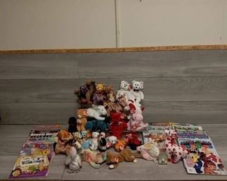 Vintage Beanie Babies and Price Magazines