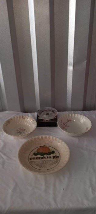 Vintage Pie Plate and Serving Ware