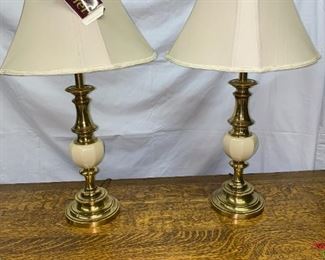 2 Stiffel Brass lamps
