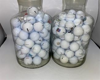 Golf Balls in Glass Jars