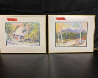 Two Water Colors Framed