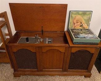 The Voice of Music Stereo cabinet with record player and radio. I could not get FM to come in but I did get AM and it sounded good. 