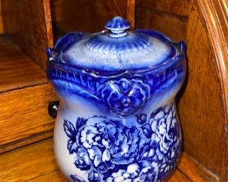 Flow Blue Biscuit Jar