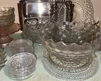Fostoria America Serving Bowl, Bowls, Footed Platters