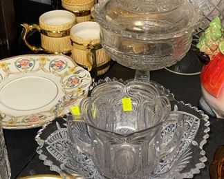 Spooners, Limoge, EAPG Covered Dish