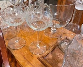 Lenox Ballon Wine Goblets Palm Tree