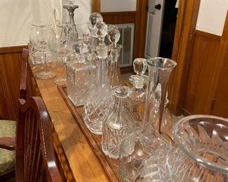 variety of Glass Decanters Crystal 