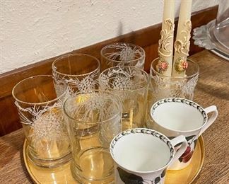 Libby Pinecone Drink Glasses