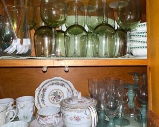 Haviland Tea Pot, Coalport Plate