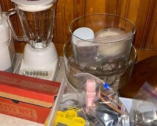 Vintage Cookie Cutters, MoreTrifle Bowls, Blender 