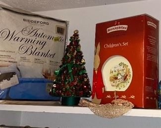 Warming Blanket, Beatrix Potter Bunnykins Set, Vintage Childs Blue Hangers