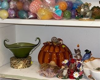 Charming Tails Figurines, Pumpkin Candy Jar