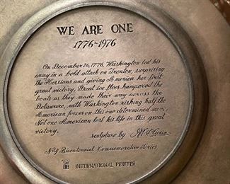 Bicentennial Pewter Plates by International Pewter 