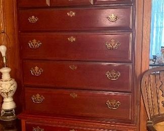 Broyhill Queen Anne high Boy Chest, Covers for Dishes