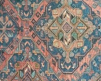 CPT0009: Persian Shirvan.  19th c.  Overall good vintage condition.  140" x 95"
