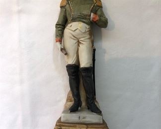 CCS0013: Capodimonte Bisque 10” Figurine of Emperor Napoleon Bonaparte (as is) 